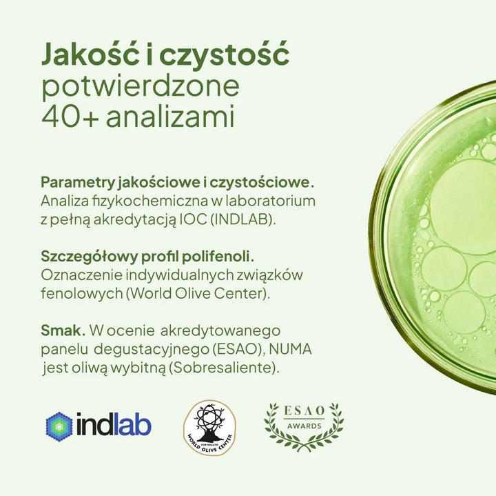 Jakość i czystość NUMY oraz zakres analiz laboratoryjnych